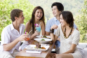 Friends Having Lunch