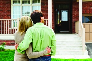 couple looking at new home