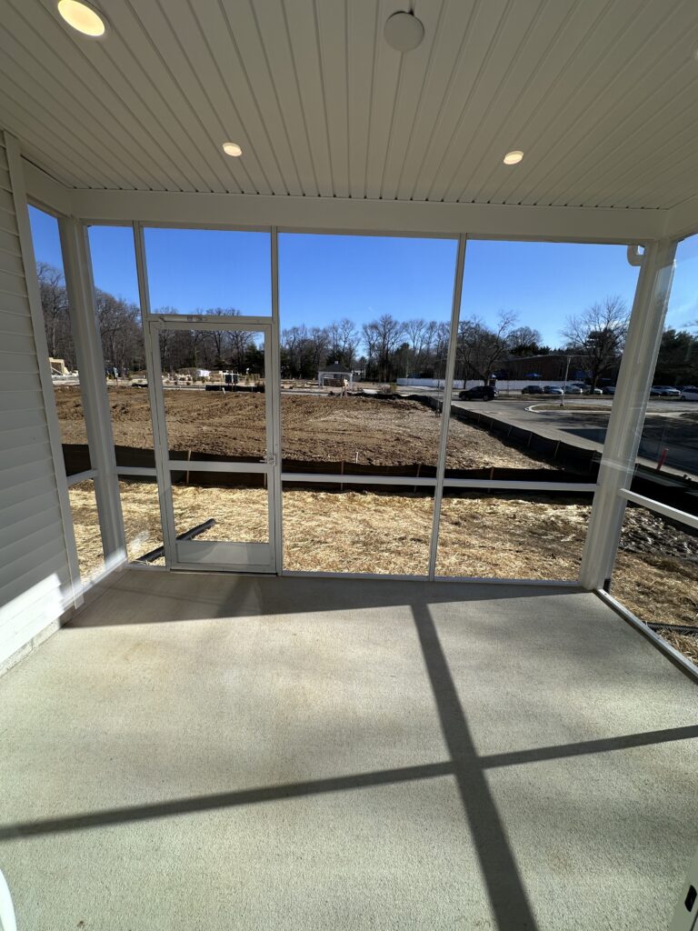 covered patio in townhome