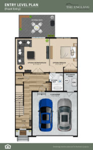 Front Entry - Entry Level Plan - The Enclave - New townhomes in longwood preserve floorplan