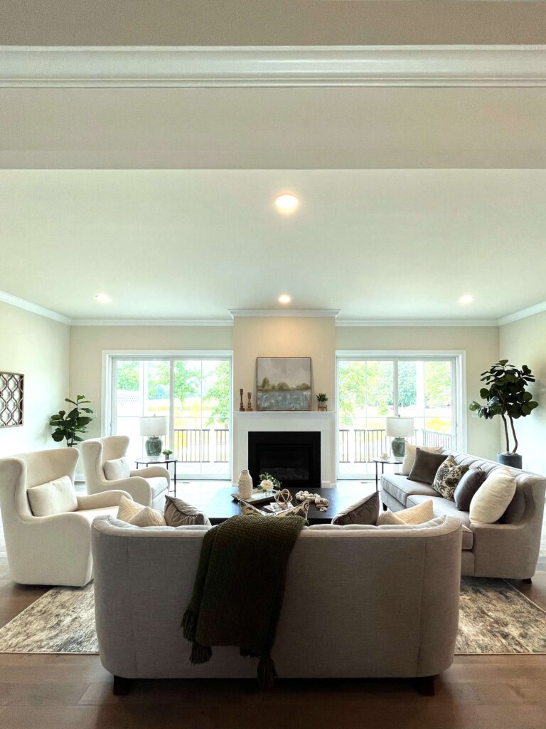 new construction homes in longwood preserve - furnished living room