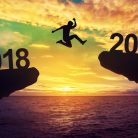 A man jump between 2018 and 2019 years.