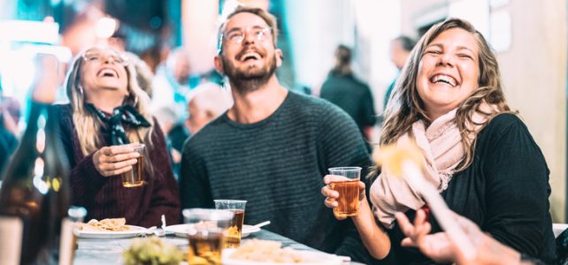 philly suburbs group eating at restaurant