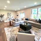 new construction townhome large open concept living room with large windows