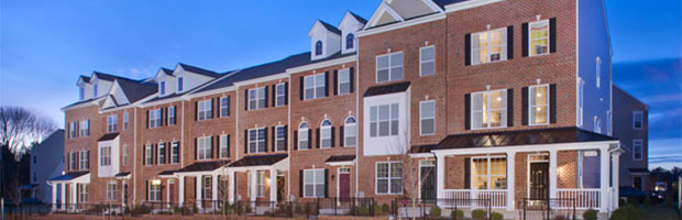 Exterior Darley Green luxury townhomes in Delaware